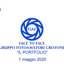 2020.05.07 - 1^ Ed. Face To Face - Lettura PORTFOLIO