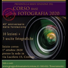 XXXIV Corso Base di Fotografia 2020