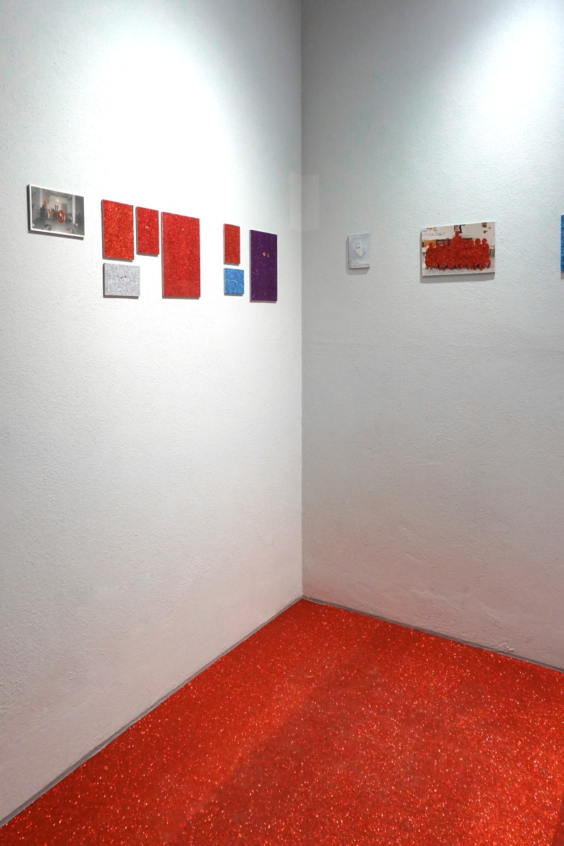 Particolare dell'installazione di "Senza titolo (eyes)", Fondazione Giuseppe Siotto, Cagliari, 2020.
Ph: Francesca Ledda
