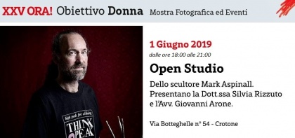 Open Studio by Mark Aspinall. Incontro con Mario CRESCI. Crotone, 01.06.2019